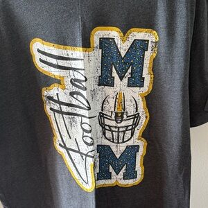 Football Mom Next Level Apparel Charcoal Heather T-Shirt XL